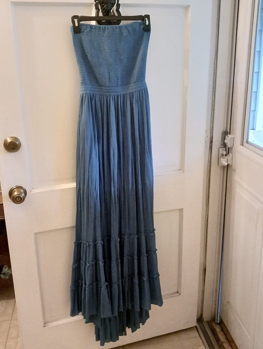Goddess Sleeveless Halter Beach Dress Strappy Backless Bohemian Maxi Dress sz XS